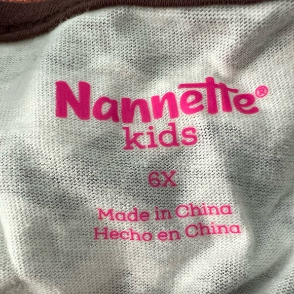 2/40 NWT NANNETTE Brown & Orange THANKSGIVING Turkey Tutu Pant Set Girls Size 6X - Picture 6 of 7